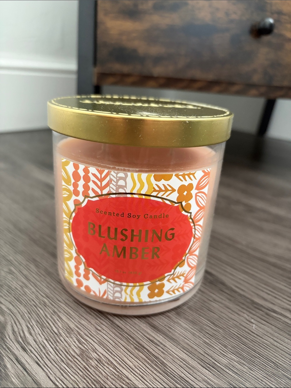 Opalhouse Blushing Amber Scented Soy Candle - Red, Gold, Orange